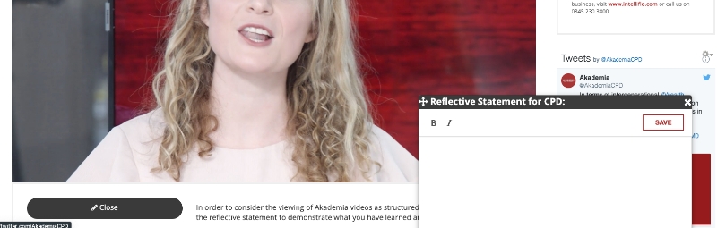 Adding a reflective statement